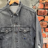 90s カナダ製 Levi's 75505 先染めブラックデニムジャケット