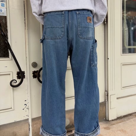 90s USA製 Carhartt 裏地付きデニムペインターパンツ(36×32)