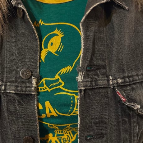 90s カナダ製 Levi's 75505 先染めブラックデニムジャケット