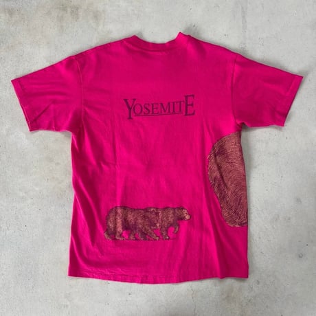 USA製 Hanes くま親子プリントTシャツ