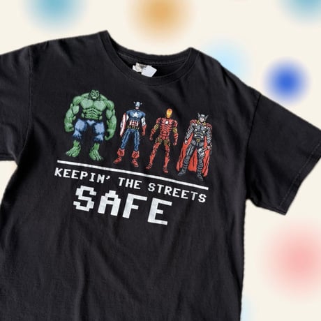 MARVELヒーロー ドット絵Tシャツ