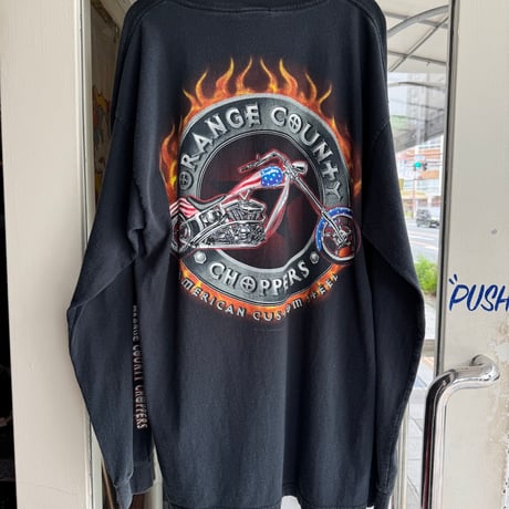〜00's ORANGE COUNTY CHOPPERS バイカー袖プリントロンT