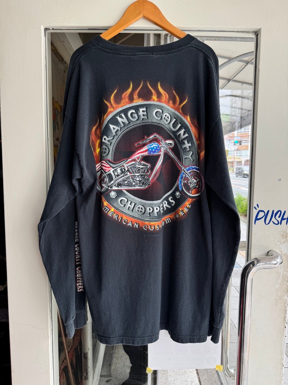 00's ORANGE COUNTY CHOPPERS バイカー袖プリントロンT | CUS