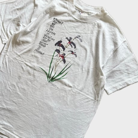 90's USA製フラワープリントTシャツ M