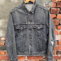 90s カナダ製 Levi's 75505 先染めブラックデニムジャケット