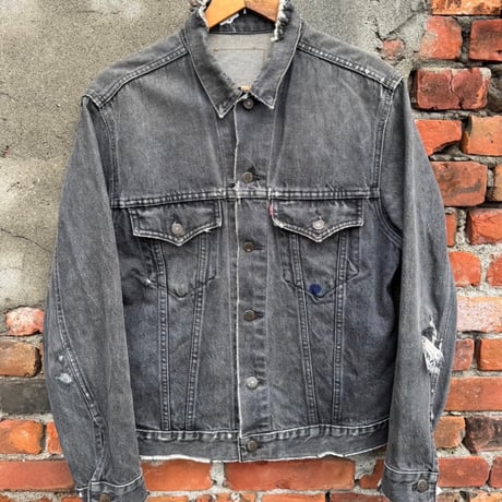 90s カナダ製 Levi's 75505 先染めブラックデニムジャケット