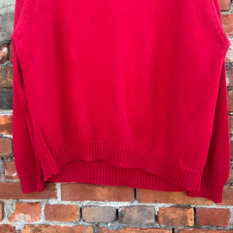 USA製　LANDS’ END 無地コットンニット
