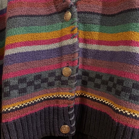 L.L.Bean 総柄ニットカーディガン