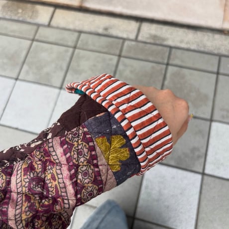 総柄パッチワークキルティングジャケット