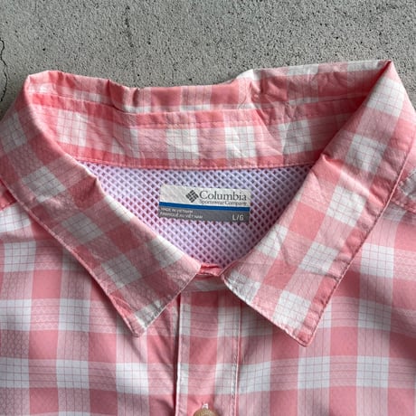 Columbia PFG ギンガムチェックフィッシングシャツ