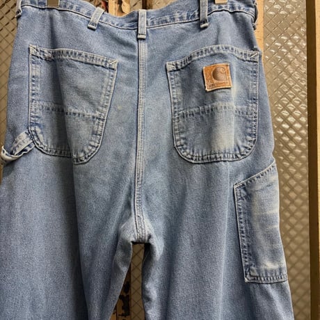 90s USA製 Carhartt 裏地付きデニムペインターパンツ(36×32)
