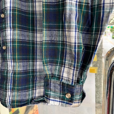80's USA製 Woolrich チェックネルシャツ L