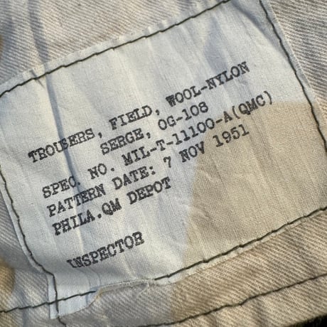 50s U.S.ARMY M-1951 Wool Field Trousers