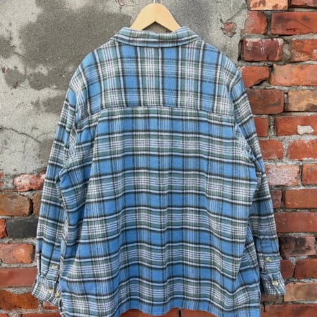 90s Columbia サイドポケット付きチェックネルシャツ