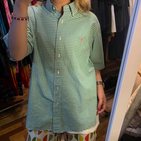 Ralph Lauren ギンガムチェック半袖シャツ