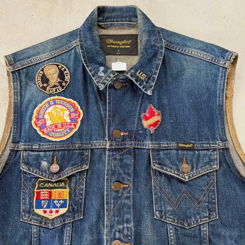 Wrangler ワッペン付きデニムベスト | CUSTOM FEVER