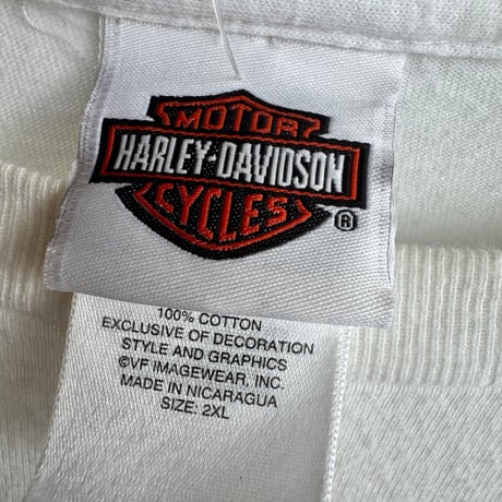 HARLEY DAVIDSON 袖プリントロンT  2XL