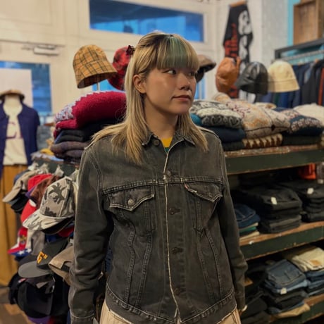 90s カナダ製 Levi's 75505 先染めブラックデニムジャケット