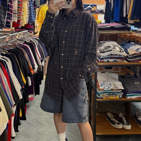 TOMMY HILFIGER ウィンドウペン柄シャツ