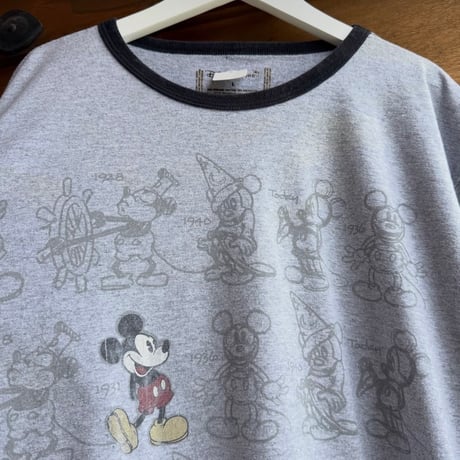 ミッキースケッチリンガーTシャツ