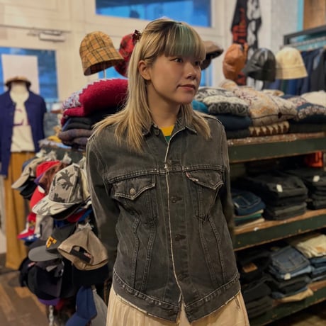 90s カナダ製 Levi's 75505 先染めブラックデニムジャケット