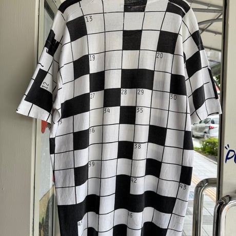 90’s Fruit of the Loom クロスワードパズルプリントTシャツ L