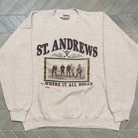 90s USA製 セント・アンドルーズ ゴルフスウェット
