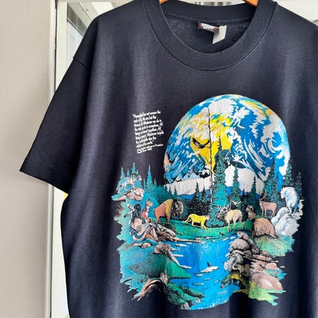 90’s SCREEN STARS BEST ネイティブアメリカンプリントTシャツXL
