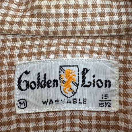 60's〜 Golden Lionコーデュロイプルオーバー マチ付きシャツ