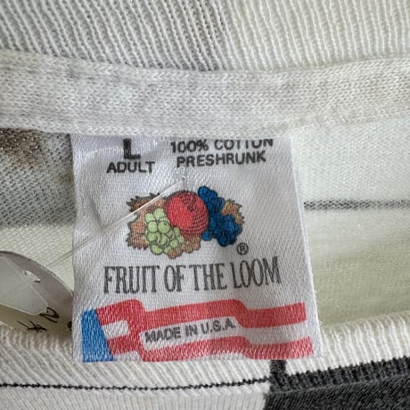 90’s Fruit of the Loom クロスワードパズルプリントTシャツ L