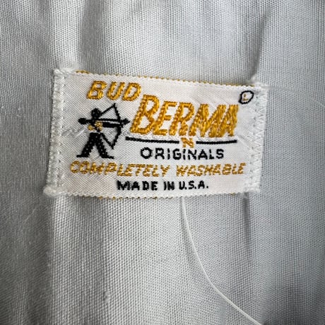 〜70's USA製 BUD BERMA オープンカラーシャツ