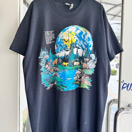 90’s SCREEN STARS BEST ネイティブアメリカンプリントTシャツXL
