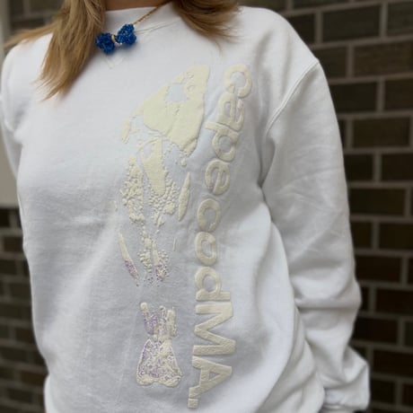 90s USA製 RUSSELL ケープコッド地図プリントスウェット