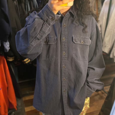 L.L.Bean ストライプシャツ