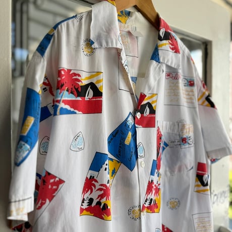 〜90's 総柄オープンカラーシャツ