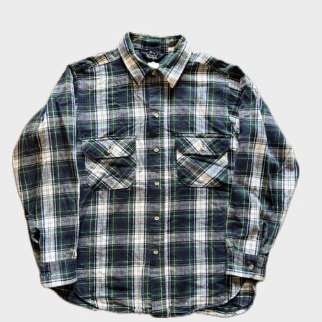 80's USA製 Woolrich チェックネルシャツ L