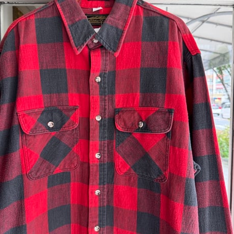 80年代 USA製 EDDIE BAUER ブロックチェックシャツ