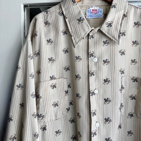 70's〜USA製 BIG DONLIN総柄シャツ
