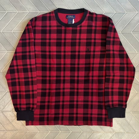 Polo チェック柄サーマルロンT