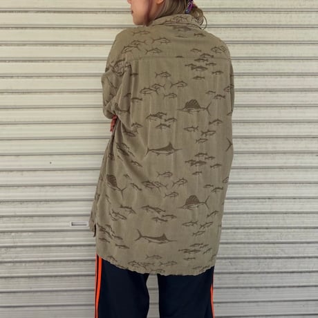 Columbia 魚柄シャツ