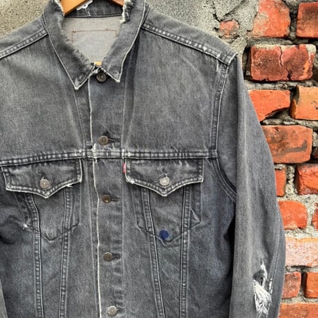 90s カナダ製 Levi's 75505 先染めブラックデニムジャケット