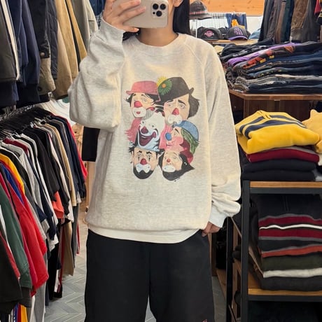 80~90s ピエロ アートスウェット