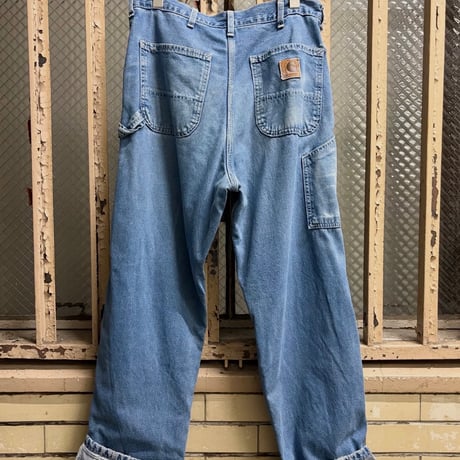 90s USA製 Carhartt 裏地付きデニムペインターパンツ(36×32)