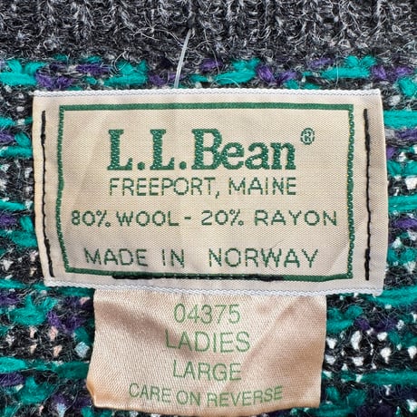 80's L.L.Bean バーズアイニットセーター