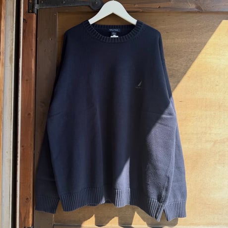 NAUTICA ワンポイントコットンニット
