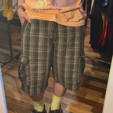 Lee チェックカーゴショーツ