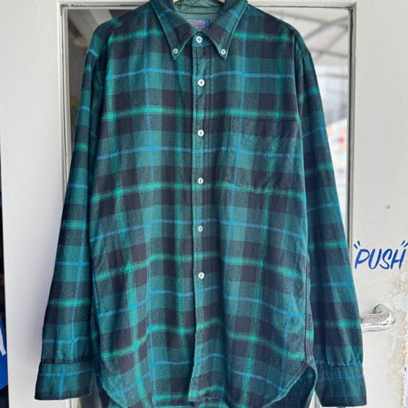 USA製 70's PENDLETON ウールボタンダウンチェックシャツ