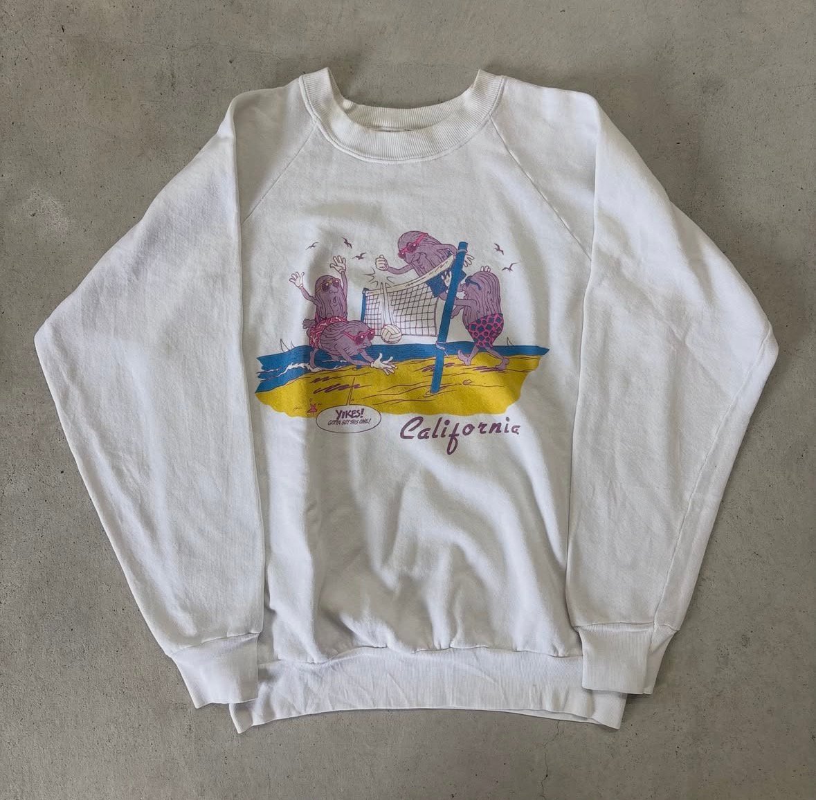 80s USA製 カリフォルニアレーズン ラグランスウェット | CUSTOM FEVER