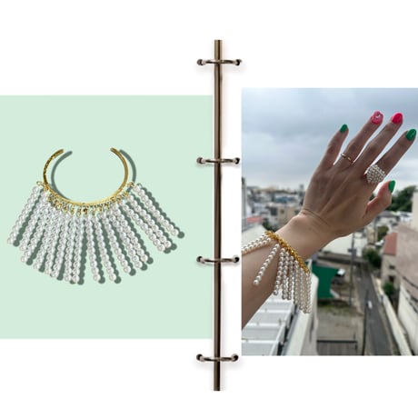 Draping Pearl bangle