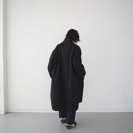 high count twill over coat/black